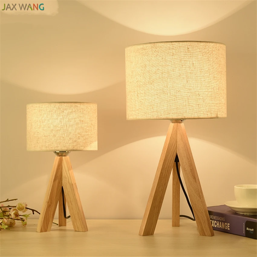 Простая Современная настольная и напольная лампа в японском стиле бревенчатая