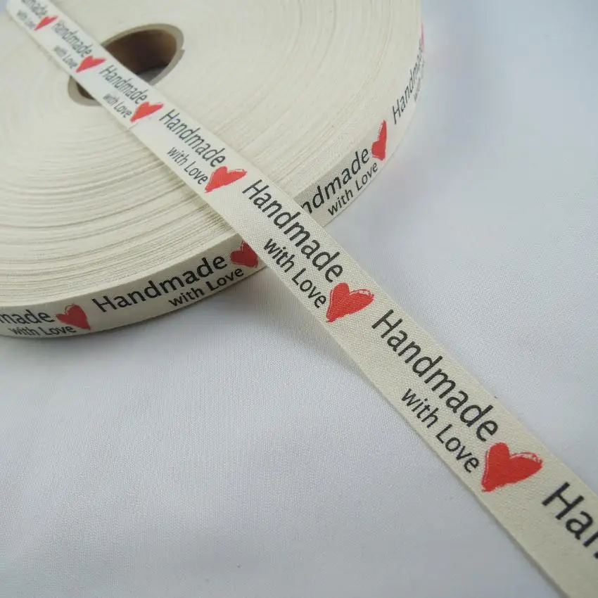 Лента хлопковая ручной работы с любовью 5/8 дюйма 15 мм 20 5 ярдов X31|ribbon set|tape ribbondiy