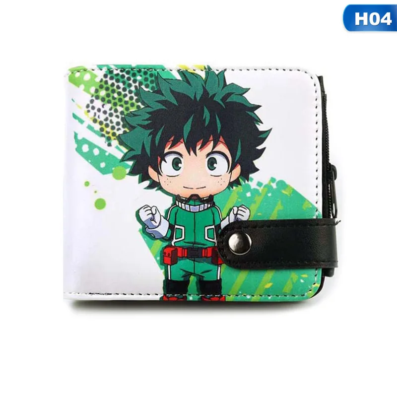 H04 Кошелек My Boku no Hero Academy izku Midoriya, кошелек My Hero Academy, мультяшный кошелек на кнопке, Короткий держатель для карт - Цвет: H04