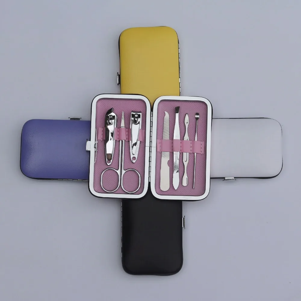 2018 мин. Мода 7 шт./компл. углерода Сталь гибкие кусачки для ногтей маникюр костюм