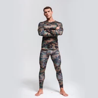 camouflage suit mens thermal underwear quick drying sportswear long johns winter thermal underwear rashgard male sport suit