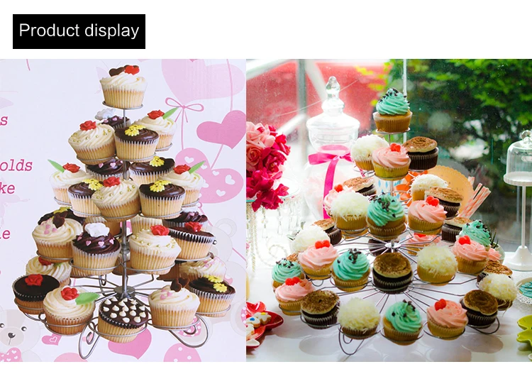 

Multi-function 5 Tier 41 Birthday Party Metal Cake Holder Wedding Cake Stand Display Cup Cake Rack M1537