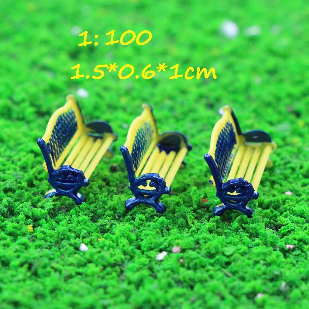 12 шт. моделирующие сиденья для поезда платформы парка улицы скамейка стул сетка