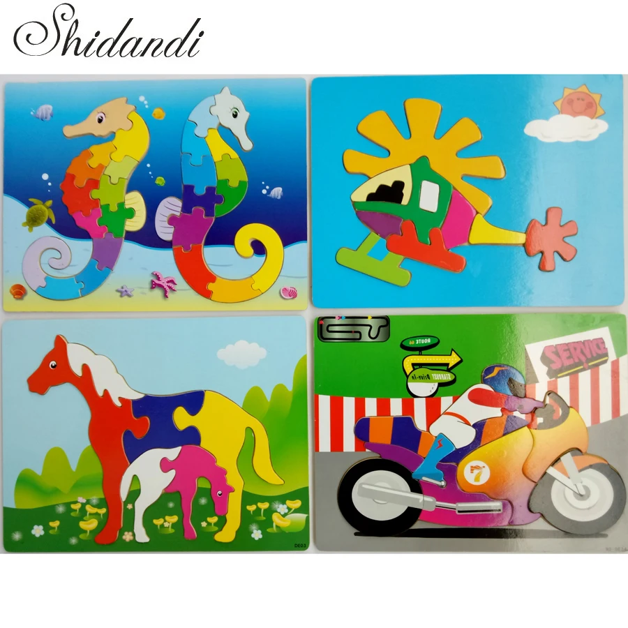 29*22 см Качество деревянных животных логические игрушки красочные обучения