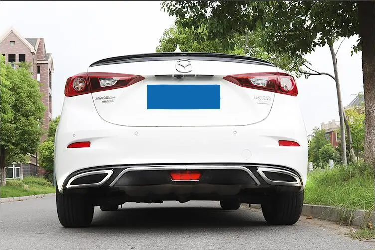 Для Mazda 3 Axela Body kit спойлер- для Axela ABS задний спойлер передний бампер диффузор защитные бамперы - Цвет: Зеленый