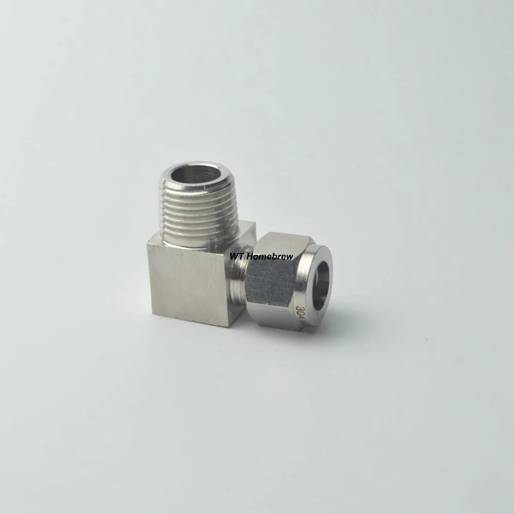 90-градусный компрессионный адаптер 1/2 &quotMPT Male x 1/2&quot КОМПРЕССИОННЫЙ шланг трубный