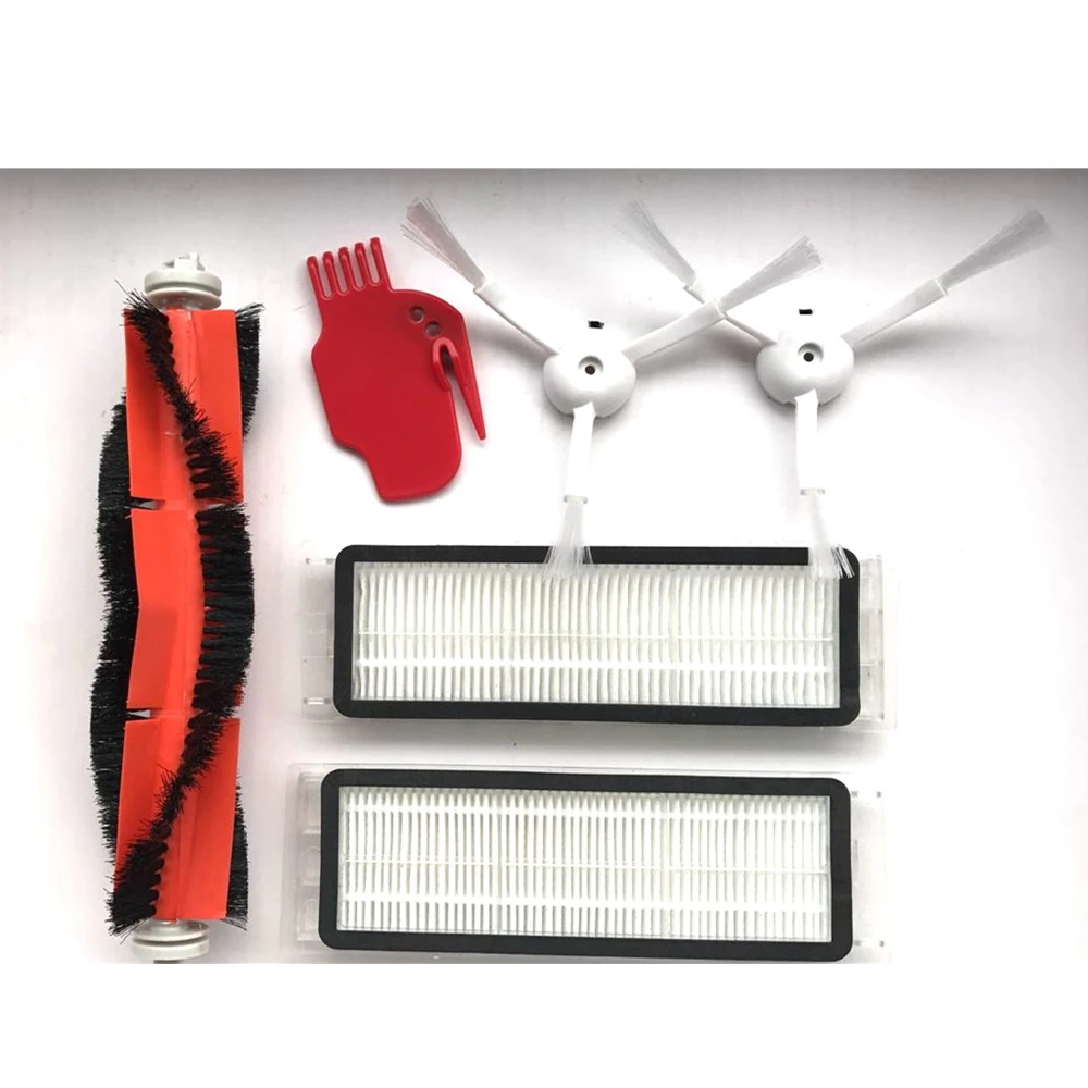 

2pcs HEPA Filter+2 Side Brush + Main Brush Kit for mi Robot Vacuum Cleaner Spare Parts with Cleaning Tool Accessories