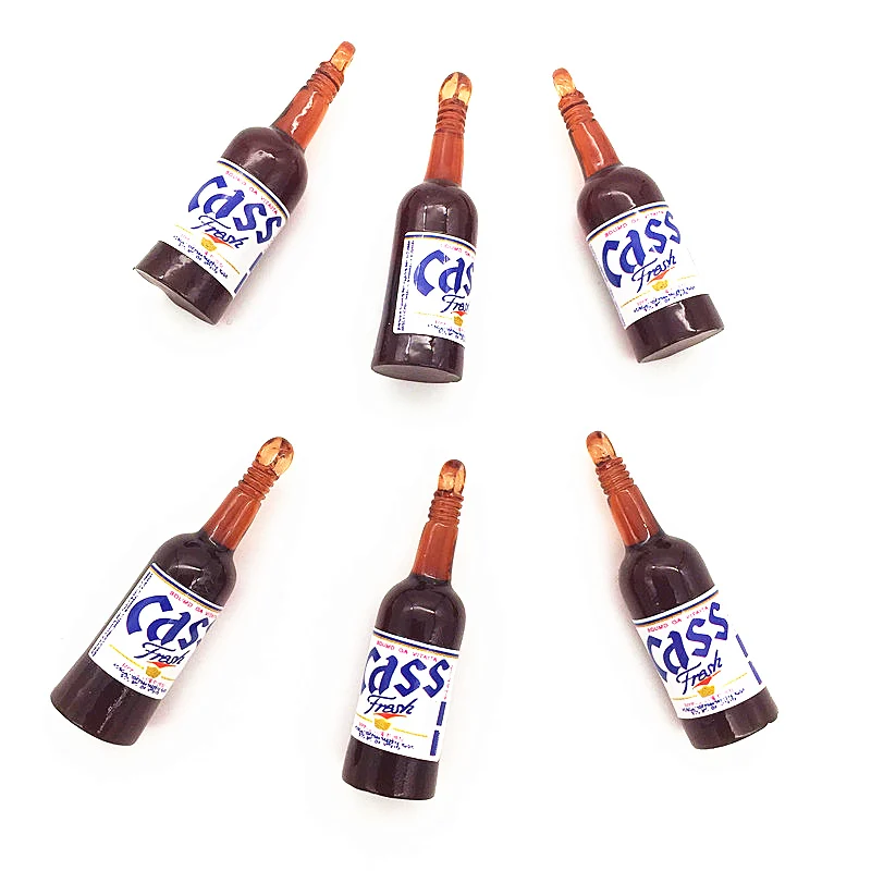 sake bottle brown Давайте начать! Милая миниатюрная бутылка, бутылки вина/Саке/воды, 3D winebottle для праздника брелок и украшение серьги - Цвет: sake bottle brown