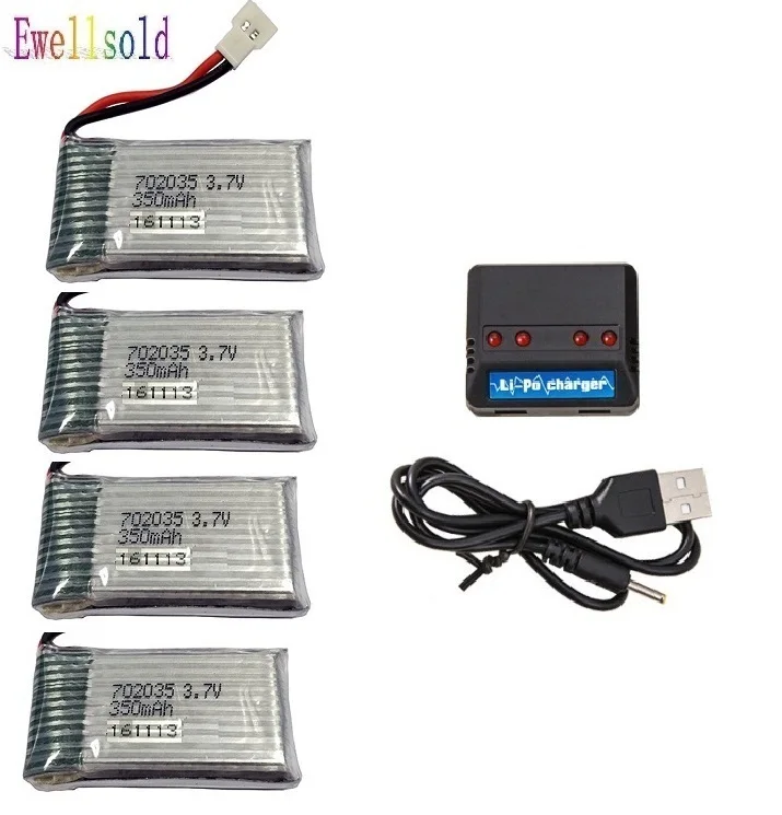 Wltoys XK A100 A110 A120 A130 A150 3 канала R/C Самолет 7 в 350 мАч аккумулятор 4 шт./лот|Детали и