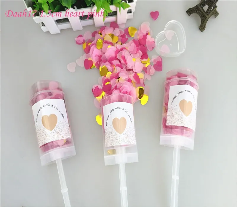 5 шт./компл. попперы для конфетти в форме сердца с эффектом пуш-ап свадьбы