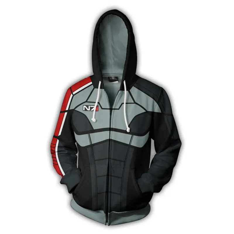 hoodies 3 Игра Mass Effect 3 N7 толстовки Косплей Костюм Tali'Zorah футболка куртка пальто на молнии свитер с капюшоном для мужчин Одежда для мальчиков - Цвет: hoodies 3