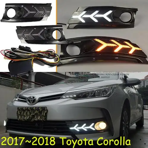 Model2 style Corolla бампер светильник год, altis Дневной светильник светодиодный Auris, rush, автомобильные аксессуары, wish, corolla противотуманный светильник - Цвет: Model2 style