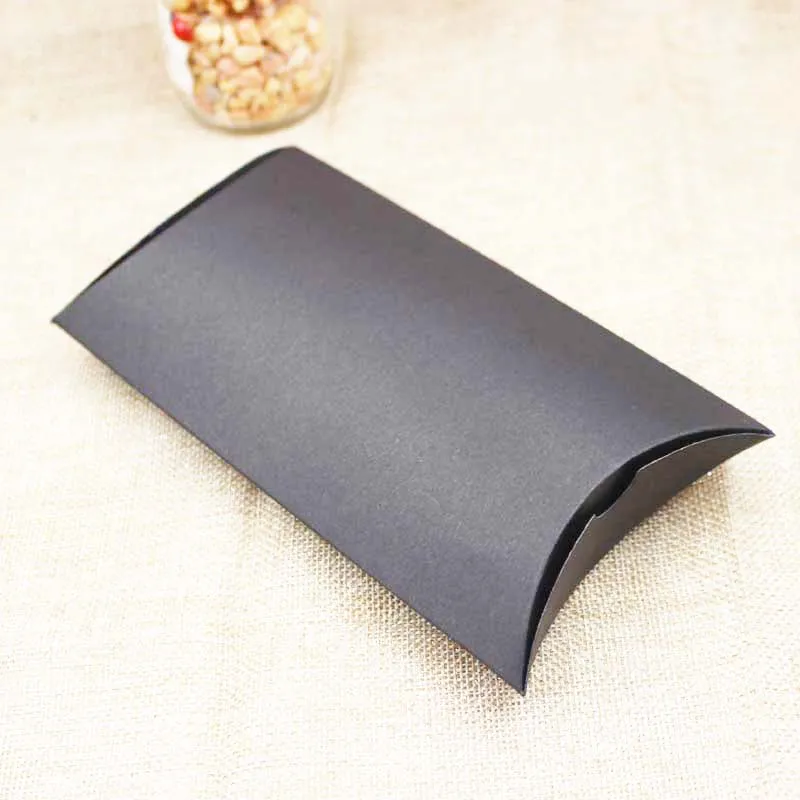 zerongE jewelry paper candy box pillow shape products gift black/kraft cardboard packing & display 18*95*30mm 100pc | Украшения и