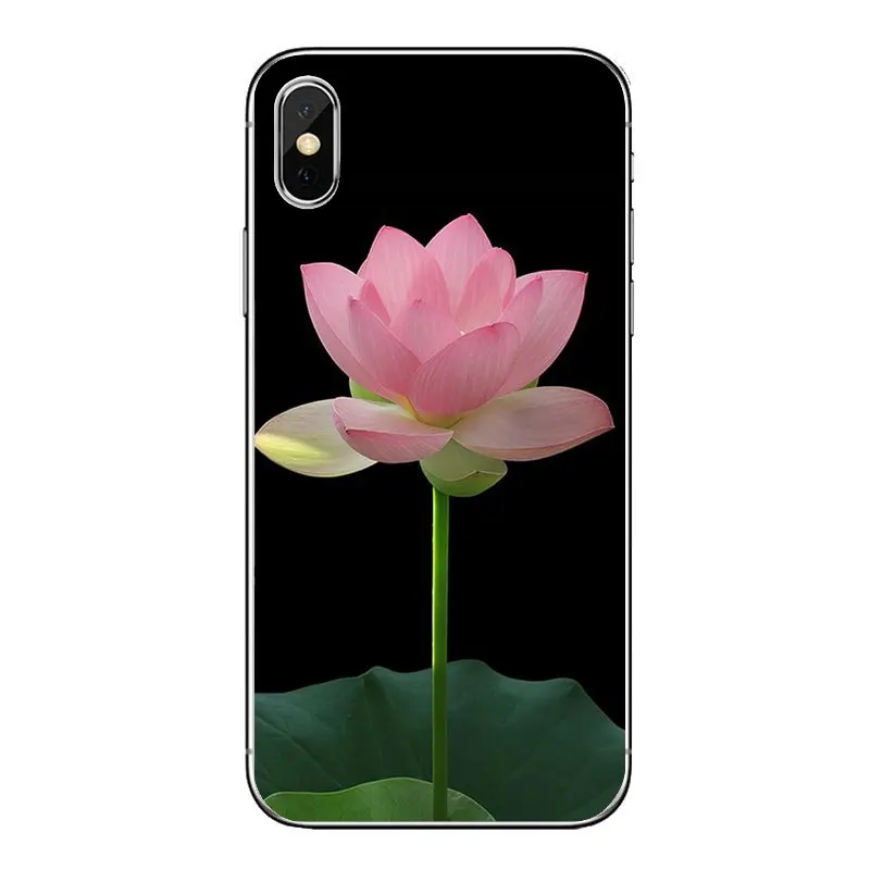 Transparent TPU Case Pink White Red Lotus Flower Art Poster For Huawei P20 Lite Nova 2i 3i 3 GR3 Y6 Pro Y7 Y8 Y9 Prime 2018 2019 |