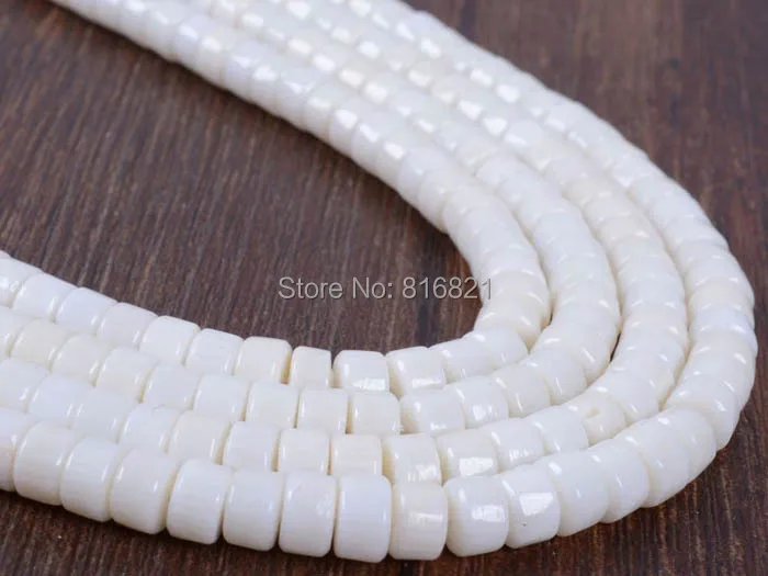 

( 1 strand/lot) 6x4mm New White Coral stone Spacer beads tube beads Loose Beads 15.5"