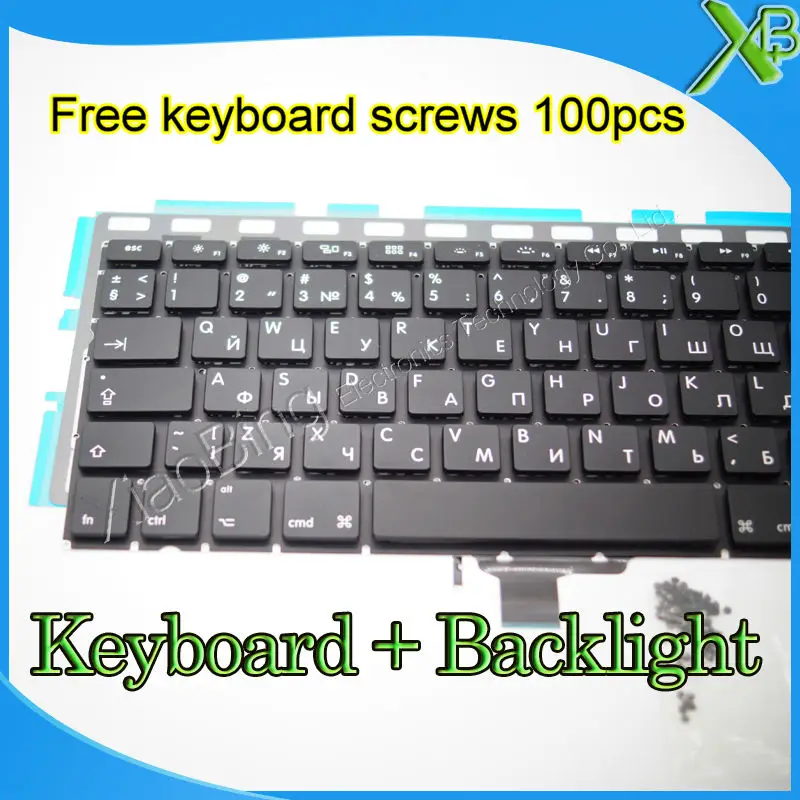 Совершенно новая клавиатура для MacBook Pro 13 3 дюйма A1278 RU с русской раскладкой +