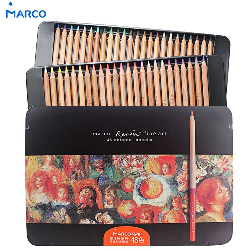 Marco Reffine Prismacolor Масляные карандаши 24/36/48 цветов масляные цветные для