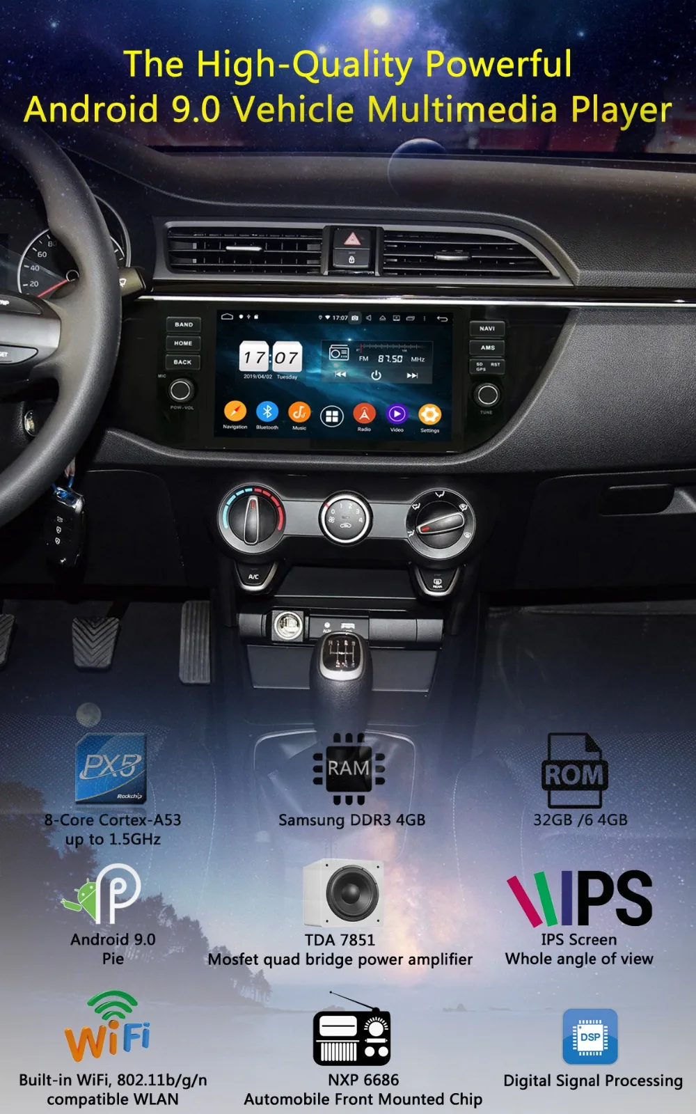 Octa Core Android 8,0/4 ядра Android 8,1 Автомобильный DVD плеер для KIA RIO K2 KIA K2 автомобильное радио Мультимедиа Bluetooth gps