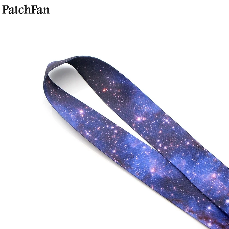 Patchfan Nutural Nebula Звездный брелок с изображением неба ремешок тесьма лента шейный ремень ткань para id значок держатели для телефонов ожерелье A1161