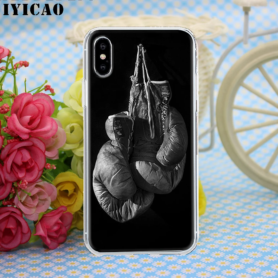 IYICAO Боксерские перчатки для девочек жесткий чехол iPhone 4 4S 5 5S Se 6 7plus 8 8Plus X XS MAX XR 6s Plus