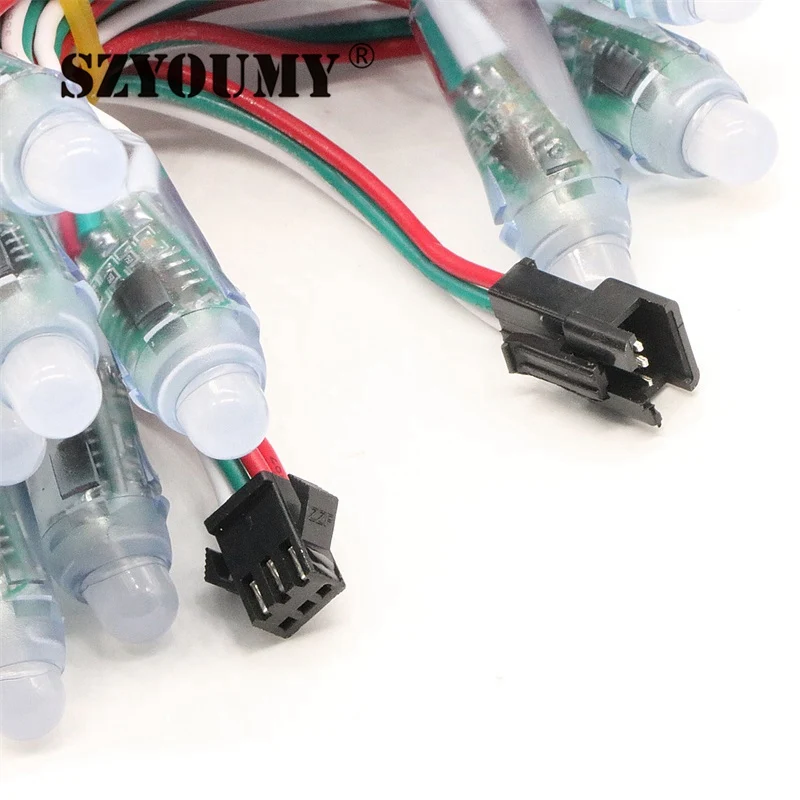 SZYOUMY DC5V WS2811 IC светодиодный модули Строка свет 12 мм Полный Цвет IP68 Водонепроницаемый реклама светодиодный пикселей огни+ светодиодный контроллер
