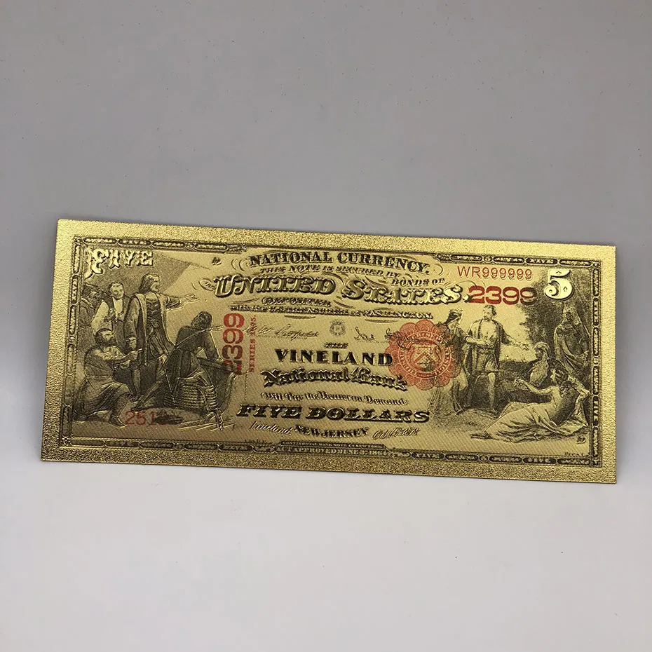 1 шт. Счастливый Китайский год со Свинкой Пеппой год USD2 доллар Счастливого Рождества банкноты денег от Санта-Клаус - Цвет: USD5 1875