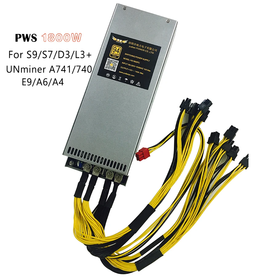 1800 Вт Antminer ATX Питание PC для S9 S7 L3 + D3 T9 unminer a741/ a740 E9 A6 A4 Шахтер машина | Компьютеры и