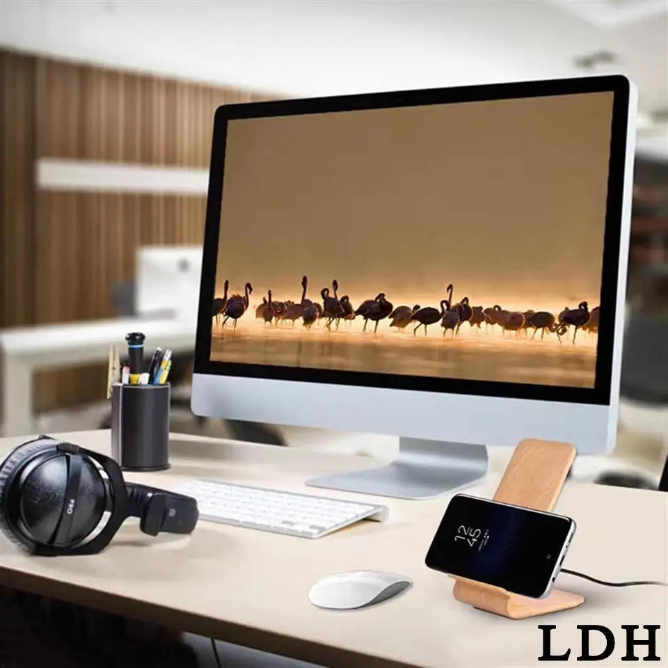 LDH 10 Вт Qi Быстрое беспроводное зарядное устройство для настольного зарядного