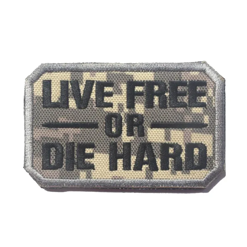 D Suining Dead Live Free или Die Hard 3D вышивка повязки Тигр желчного пузыря длинный Вэй 4 не бесплатно военный значок Одежда патч в виде шляпы - Цвет: D