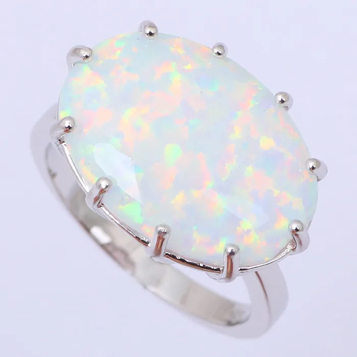 ROLILASON chic овальные кольца для женские туфли синего цвета огненный опал Серебро Модные Украшения Кольца США Размер#6#7#8#9#10 OR651