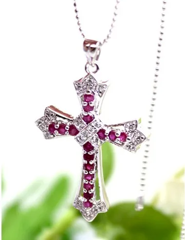 Женский кулон с красным Рубином серебро 925 пробы подарок на свадьбу|jewelry pendant|jewelry