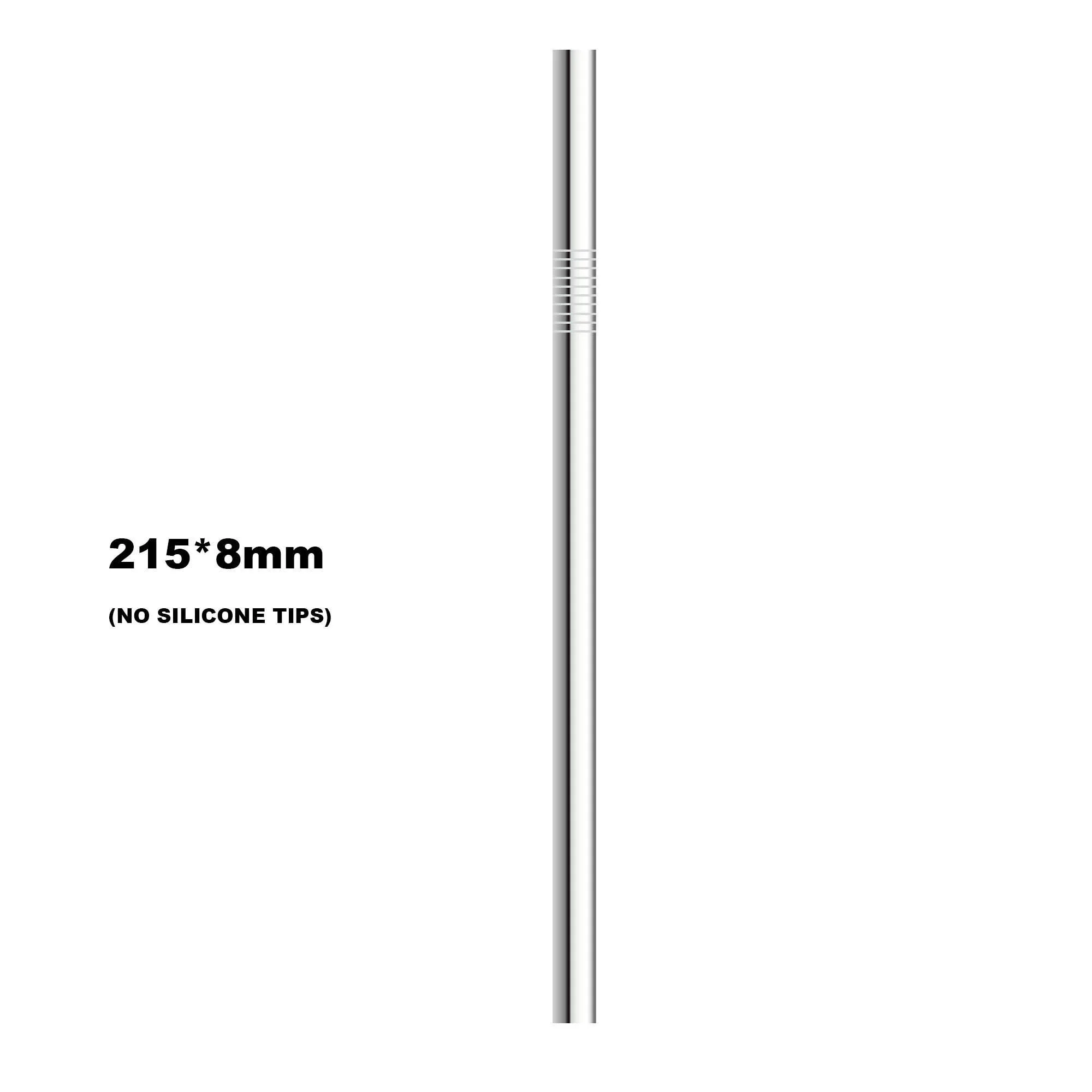 215mmx8mm Straight 160 мм короткое расширение 12 мм мин серебро многоразовые соломинки из нержавеющей стали металлические питьевые соломинки чистящее средство для сумок кисти рождественские бар Вечерние - Цвет: 215mmx8mm Straight
