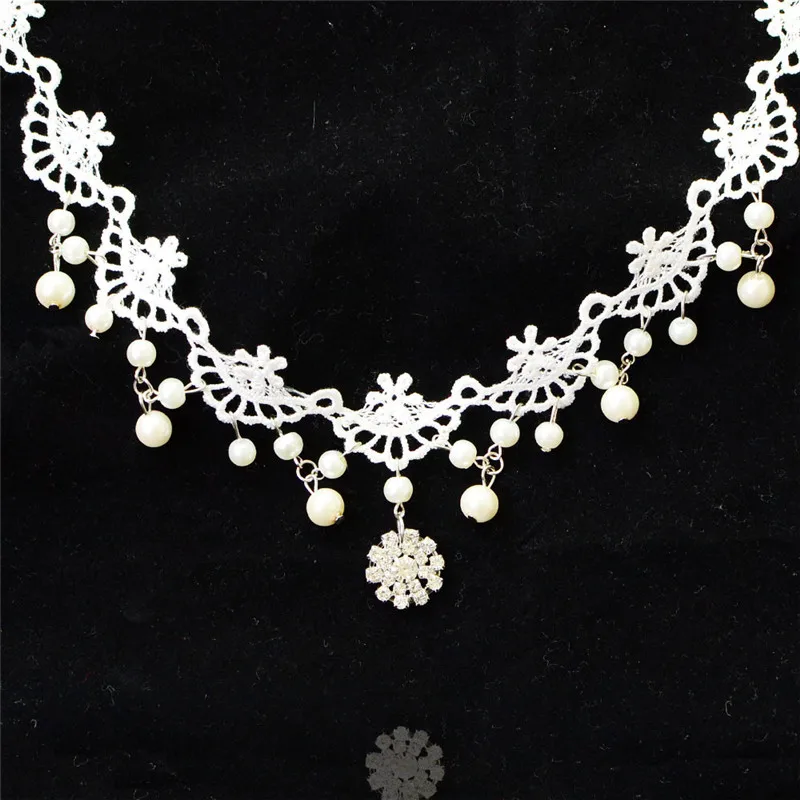 Brokenstone модные белые кружева женщины ожерелье колье|necklace chokers|choker fashionfashion choker |