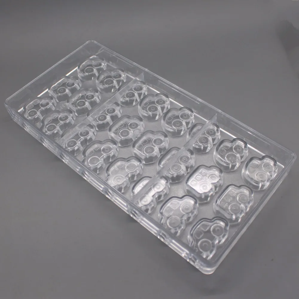 Goldbaking мультфильм автомобиль шоколадная форма из поликарбоната конфеты