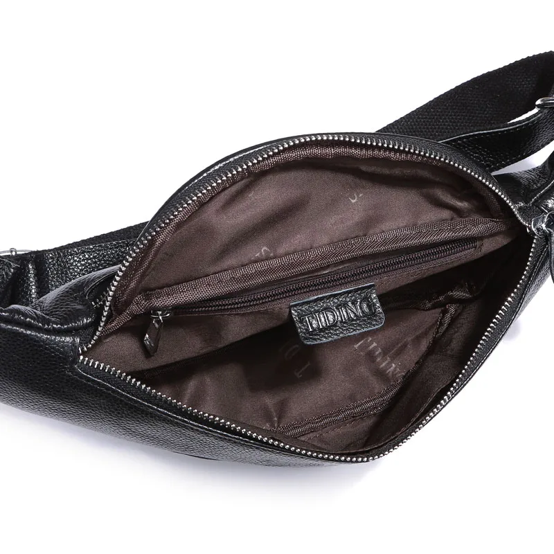 Сумка мессенджер TIDING Мужская на ремне кожаный поясной кошелек для путешествий