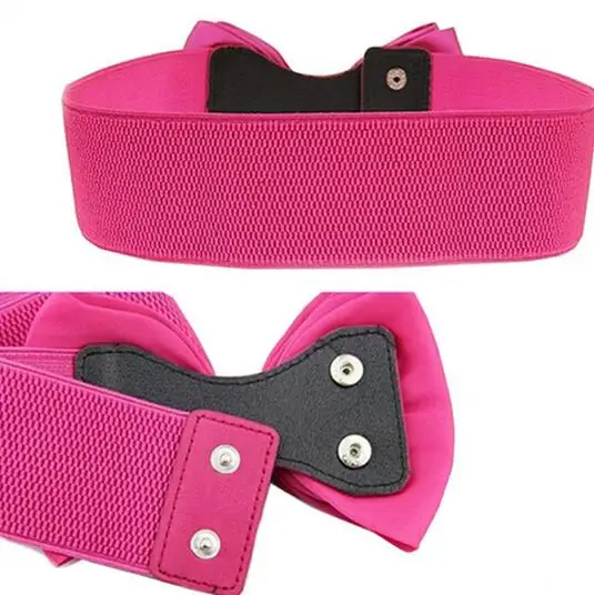 

1 Pcs Women Bowknot Stretch Waistband Elastic Fashion Bowknot Lady Waist Belt