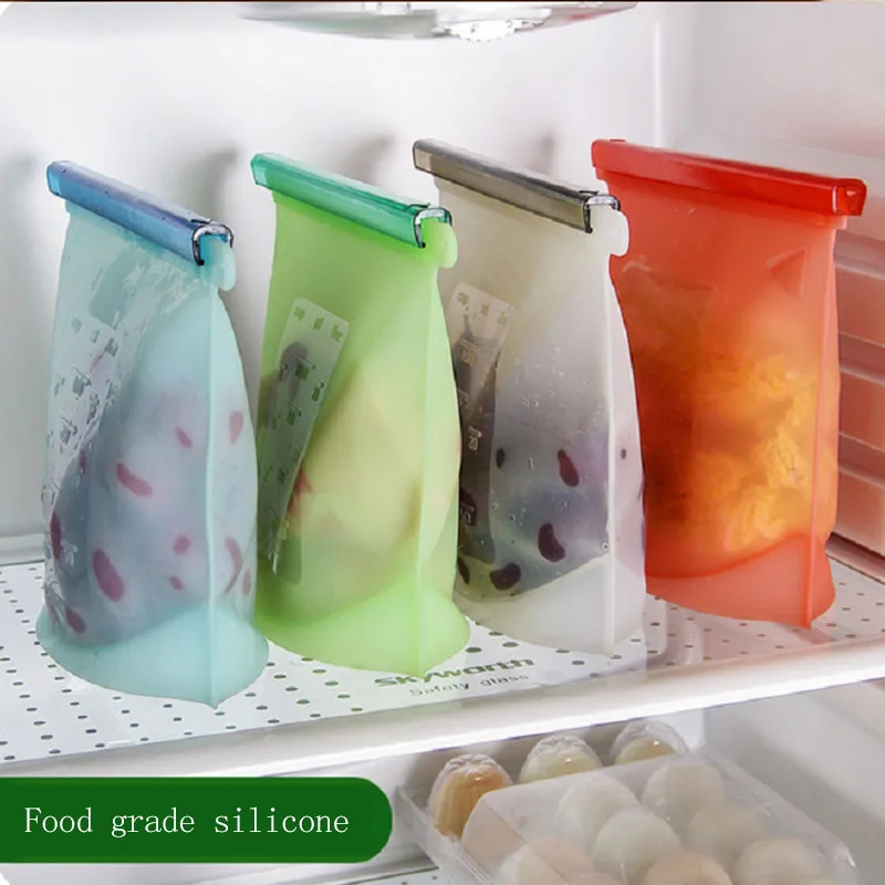 Силиконовые пакеты для свежих продуктов, многоразовые контейнеры для хранения продуктов, контейнеры для свежих продуктов, холодильник для дома, кухни, сумка для хранения свежих продуктов