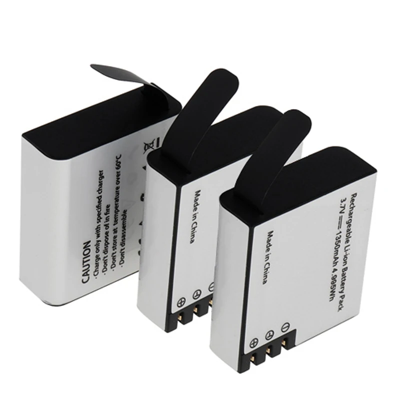 TUYU 1350mAh перезаряжаемая батарея для экшн-камеры с ЖК-дисплеем, двойное зарядное устройство для Eken H9 H8R H6S H5S+ SJ4000 SJ5000 M10