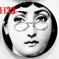 Италия Fornasetti тарелки декоративная тарелка на стену винтажная художественная 8 дюймов настенная подвесная тарелка - Цвет: 33