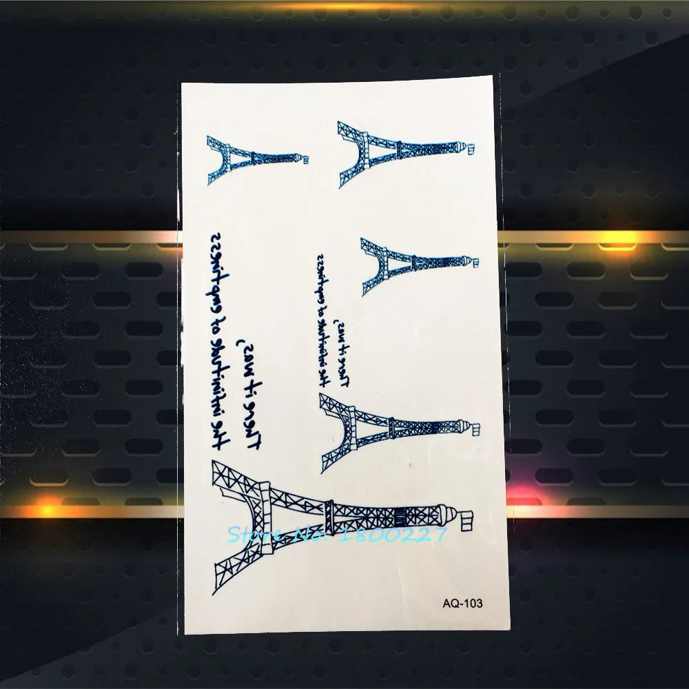 1 шт. Эйфелева башня Временные татуировки Наклейки для Для женщин paq-103