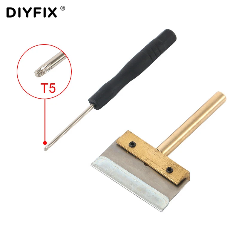 Инструмент для очистки клея DIYFIX UV 60 Вт T наконечник паяльника с лезвием Удаляет
