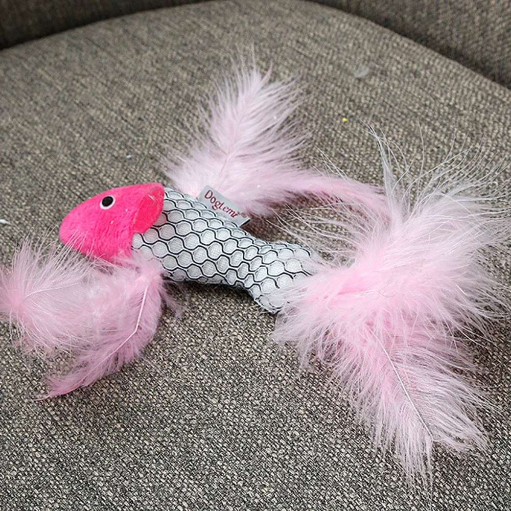 CatToys кошачья мята игрушки для кошек перо форма рыбы Интерактивная Веселая кошачья мята игрушки Articulos Para Gatos горячая распродажа