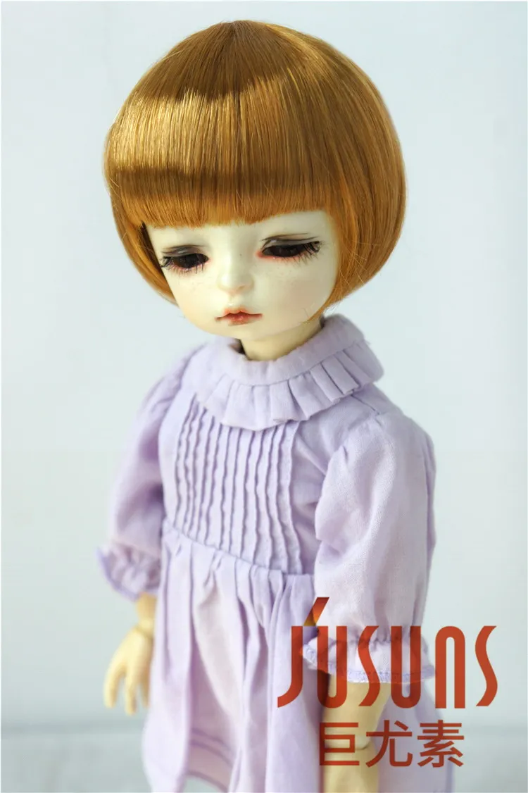 Ginger SM3 JD256 1/6 Мода BJD синтетические мохеровые кукольные парики для размера 6-7 дюймов, парик для куклы короткие кукольные парики BoBo - Цвет: Ginger SM3