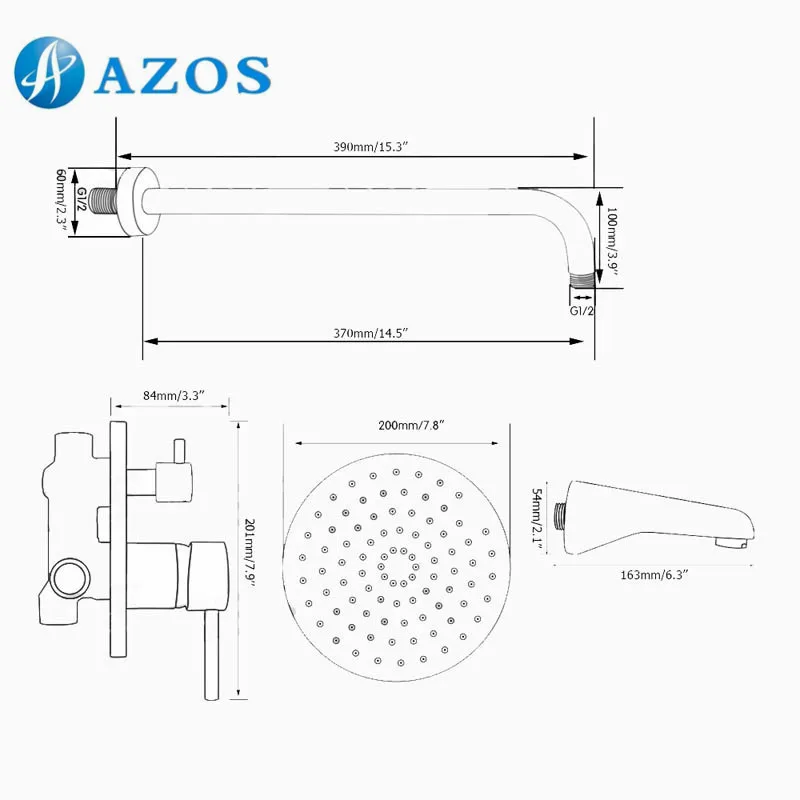 Ванная комната одна ручка для душа отделка клапан тела Ванна Носик полный