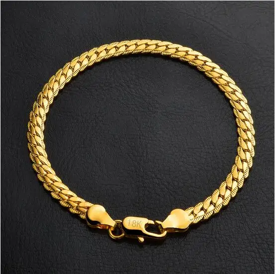 Женский браслет цепочка KITEAL модный дизайн золотой цвет 5 мм 20 см|women bracelet|women fashion