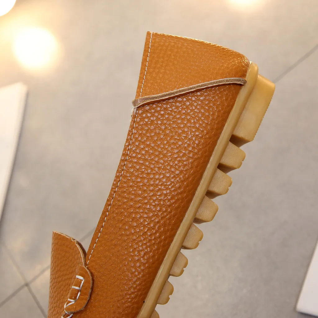 Женские Плиссированные туфли из натуральной кожи вечерние на плоской резиновой