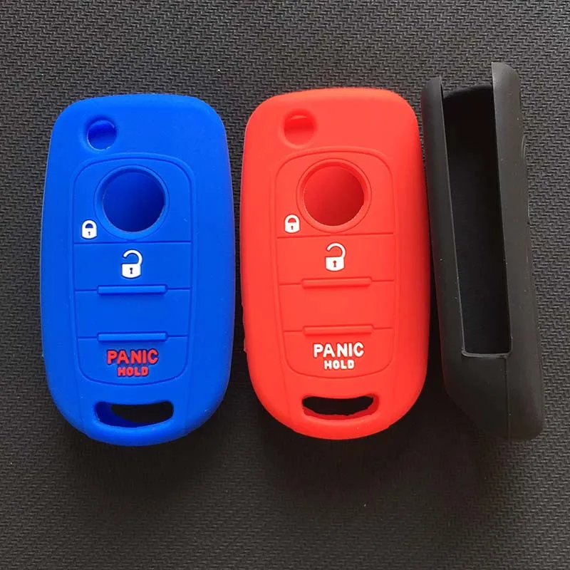 Silicone Car Key Case Cover Protector For Fiat 500X Toro Tipo Egea 3Button Remote Holder Flip Folding Dodge Neon | Автомобили и