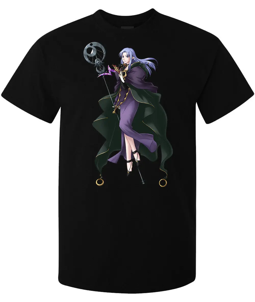 Fate Stay Night Anime Character Caster men's (woman's available t shirt black Cartoon men Unisex New Fashion tshirt free |