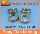 F6801 F6801-ZZ F6801ZZ F6801-2Z F6801Z zz z 2z F61801ZZ фланцевые радиальные шарикоподшипники 12*21*23*5*1 мм