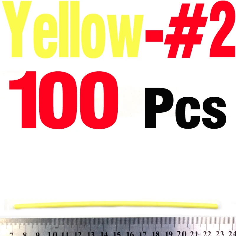 100PCS Yellow Size 2 MNFT 100 шт. поплавок цилиндрической трубы Диаметр 2,5-4,5 мм высокой плотности пены длинный цилиндр Плавающий поплавок DIY инструмент для изготовления - Цвет: 100PCS Yellow Size 2